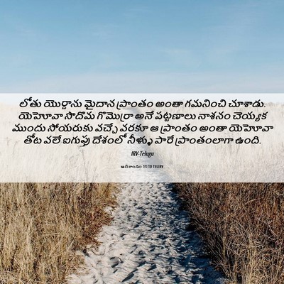 Picture 06 - ఆదికాండం 13:10 TELIRV - లోతు యొర్దాను - Bible Verse Picture