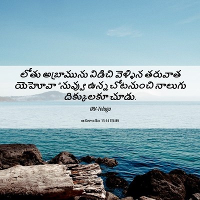 Picture 06 - ఆదికాండం 13:14 TELIRV - లోతు అబ్రామును - Bible Verse Picture