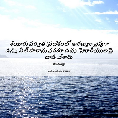 Picture 06 - ఆదికాండం 14:6 TELIRV - శేయీరు పర్వత - Bible Verse Picture