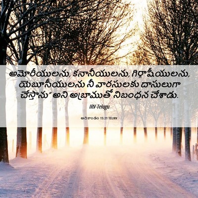 Picture 06 - ఆదికాండం 15:21 TELIRV - అమోరీయులను, - Bible Verse Picture