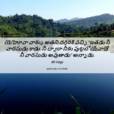 Picture 06 - ఆదికాండం 15:4 TELIRV - యెహోవా వాక్కు - Bible Verse Picture