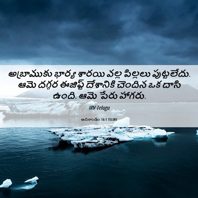 Picture 06 - ఆదికాండం 16:1 TELIRV - అబ్రాముకు భార్య - Bible Verse Picture
