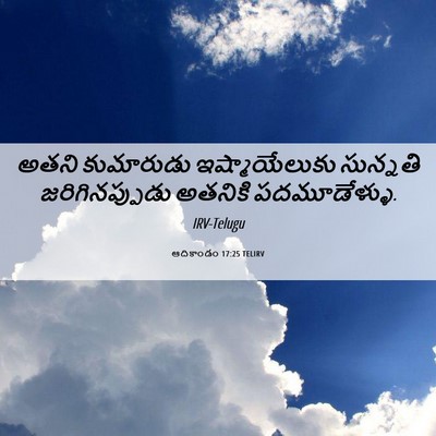 Picture 06 - ఆదికాండం 17:25 TELIRV - అతని కుమారుడు - Bible Verse Picture