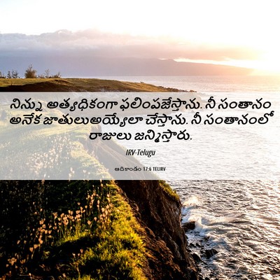 Picture 06 - ఆదికాండం 17:6 TELIRV - నిన్ను అత్యధికంగా - Bible Verse Picture