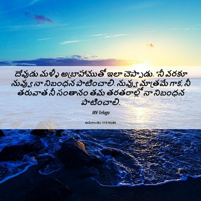 Picture 06 - ఆదికాండం 17:9 TELIRV - దేవుడు మళ్ళీ - Bible Verse Picture