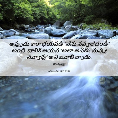 Picture 06 - ఆదికాండం 18:15 TELIRV - అప్పుడు శారా - Bible Verse Picture