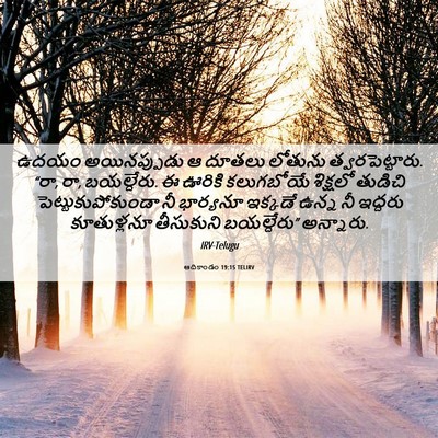 Picture 06 - ఆదికాండం 19:15 TELIRV - ఉదయం అయినప్పుడు ఆ - Bible Verse Picture