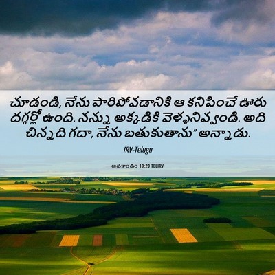 Picture 06 - ఆదికాండం 19:20 TELIRV - చూడండి, నేను - Bible Verse Picture