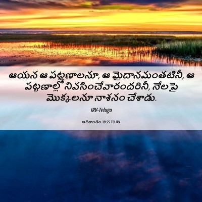 Picture 06 - ఆదికాండం 19:25 TELIRV - ఆయన ఆ పట్టణాలనూ, ఆ - Bible Verse Picture
