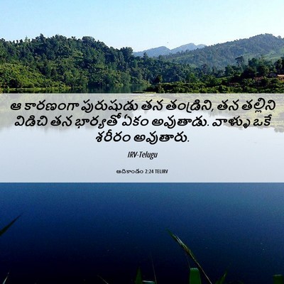 Picture 06 - ఆదికాండం 2:24 TELIRV - ఆ కారణంగా - Bible Verse Picture
