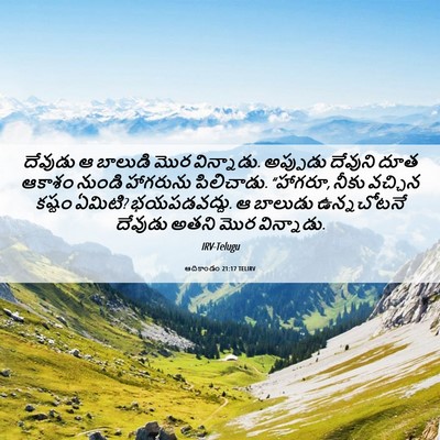 Picture 06 - ఆదికాండం 21:17 TELIRV - దేవుడు ఆ బాలుడి - Bible Verse Picture