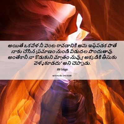 Picture 06 - ఆదికాండం 24:8 TELIRV - అయితే ఒకవేళ నీ - Bible Verse Picture
