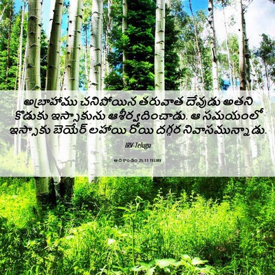 Picture 06 - ఆదికాండం 25:11 TELIRV - అబ్రాహాము - Bible Verse Picture