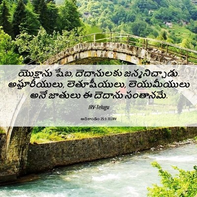 Picture 06 - ఆదికాండం 25:3 TELIRV - యొక్షాను షేబ, - Bible Verse Picture