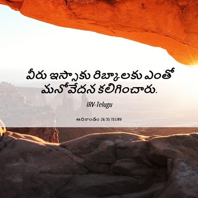 Picture 06 - ఆదికాండం 26:35 TELIRV - వీరు ఇస్సాకు - Bible Verse Picture