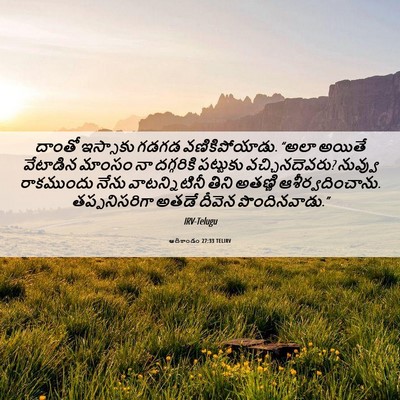Picture 06 - ఆదికాండం 27:33 TELIRV - దాంతో ఇస్సాకు - Bible Verse Picture
