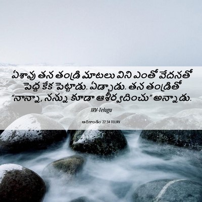 Picture 06 - ఆదికాండం 27:34 TELIRV - ఏశావు తన తండ్రి - Bible Verse Picture