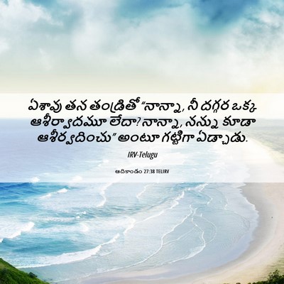 Picture 06 - ఆదికాండం 27:38 TELIRV - ఏశావు తన తండ్రితో - Bible Verse Picture