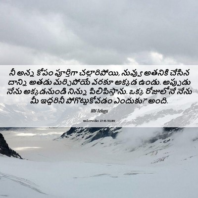 Picture 06 - ఆదికాండం 27:45 TELIRV - నీ అన్న కోపం - Bible Verse Picture
