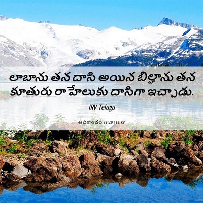 Picture 06 - ఆదికాండం 29:29 TELIRV - లాబాను తన దాసి - Bible Verse Picture