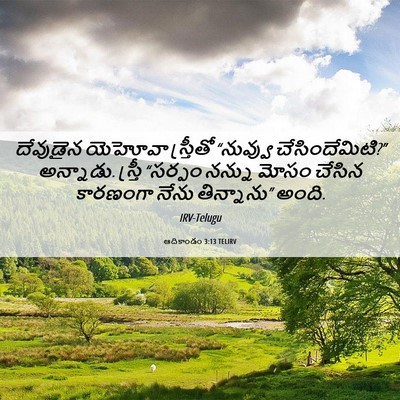 Picture 06 - ఆదికాండం 3:13 TELIRV - దేవుడైన యెహోవా - Bible Verse Picture
