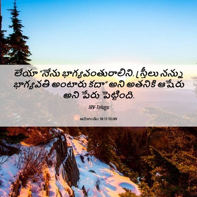 Picture 06 - ఆదికాండం 30:13 TELIRV - లేయా “నేను - Bible Verse Picture