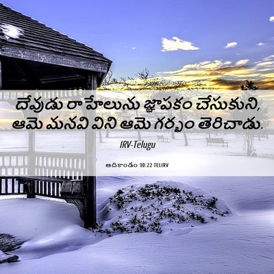 Picture 06 - ఆదికాండం 30:22 TELIRV - దేవుడు రాహేలును - Bible Verse Picture