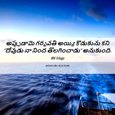 Picture 06 - ఆదికాండం 30:23 TELIRV - అప్పుడామె గర్భవతి - Bible Verse Picture