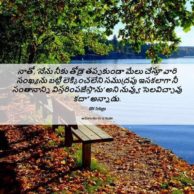 Picture 06 - ఆదికాండం 32:12 TELIRV - నాతో, ‘నేను నీకు - Bible Verse Picture