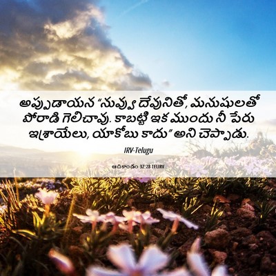 Picture 06 - ఆదికాండం 32:28 TELIRV - అప్పుడాయన “నువ్వు - Bible Verse Picture