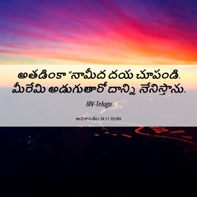 Picture 06 - ఆదికాండం 34:11 TELIRV - అతడింకా “నామీద దయ - Bible Verse Picture
