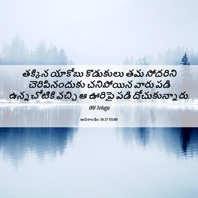 Picture 06 - ఆదికాండం 34:27 TELIRV - తక్కిన యాకోబు - Bible Verse Picture