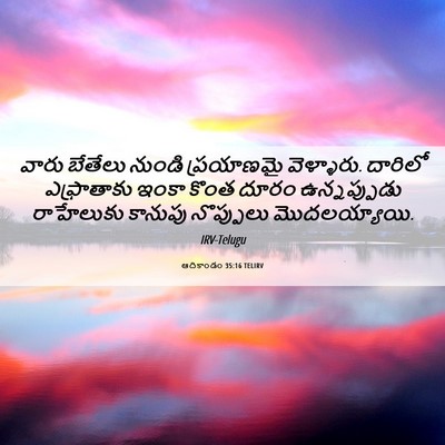 Picture 06 - ఆదికాండం 35:16 TELIRV - వారు బేతేలు నుండి - Bible Verse Picture