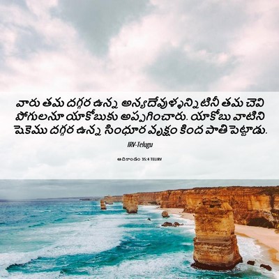 Picture 06 - ఆదికాండం 35:4 TELIRV - వారు తమ దగ్గర ఉన్న - Bible Verse Picture