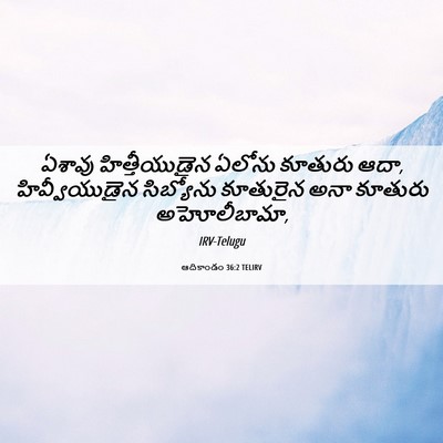 Picture 06 - ఆదికాండం 36:2 TELIRV - ఏశావు హిత్తీయుడైన - Bible Verse Picture