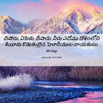 Picture 06 - ఆదికాండం 36:21 TELIRV - దిషోను, ఏసెరు, - Bible Verse Picture