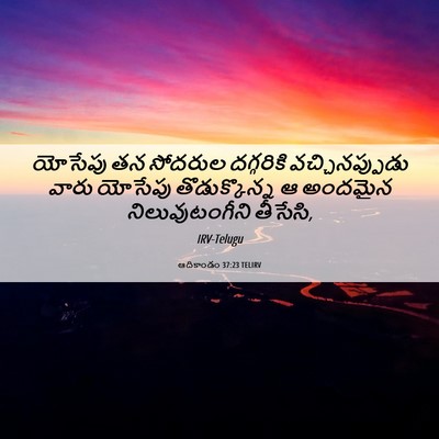 Picture 06 - ఆదికాండం 37:23 TELIRV - యోసేపు తన సోదరుల - Bible Verse Picture