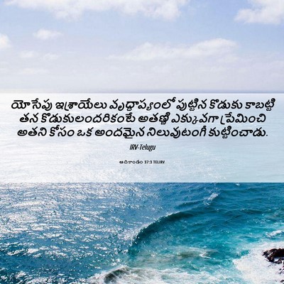 Picture 06 - ఆదికాండం 37:3 TELIRV - యోసేపు ఇశ్రాయేలు - Bible Verse Picture