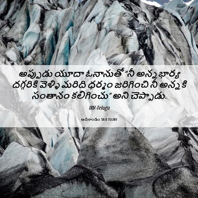 Picture 06 - ఆదికాండం 38:8 TELIRV - అప్పుడు యూదా - Bible Verse Picture
