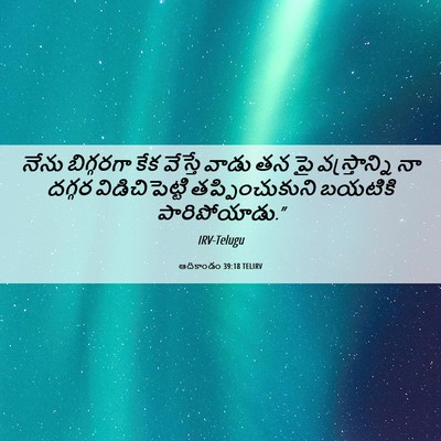 Picture 06 - ఆదికాండం 39:18 TELIRV - నేను బిగ్గరగా కేక - Bible Verse Picture