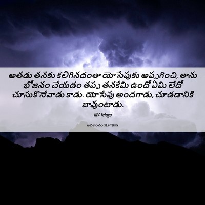 Picture 06 - ఆదికాండం 39:6 TELIRV - అతడు తనకు - Bible Verse Picture