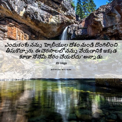 Picture 06 - ఆదికాండం 40:15 TELIRV - ఎందుకంటే నన్ను - Bible Verse Picture
