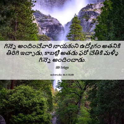 Picture 06 - ఆదికాండం 40:21 TELIRV - గిన్నె - Bible Verse Picture
