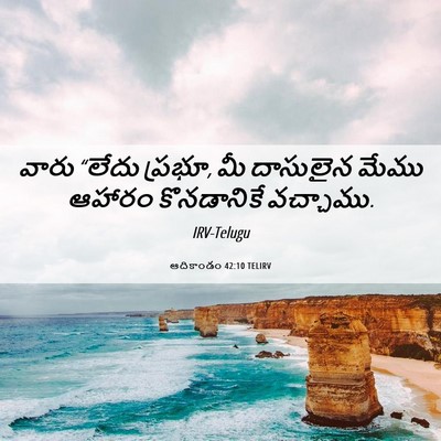 Picture 06 - ఆదికాండం 42:10 TELIRV - వారు “లేదు ప్రభూ, - Bible Verse Picture