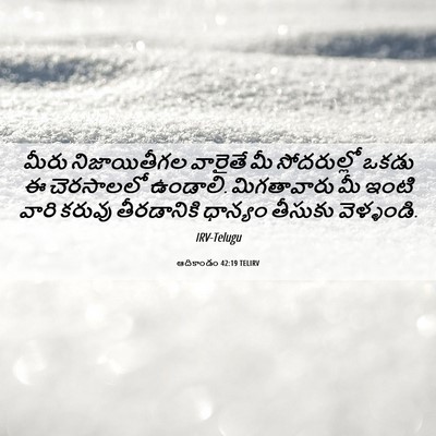 Picture 06 - ఆదికాండం 42:19 TELIRV - మీరు నిజాయితీగల - Bible Verse Picture