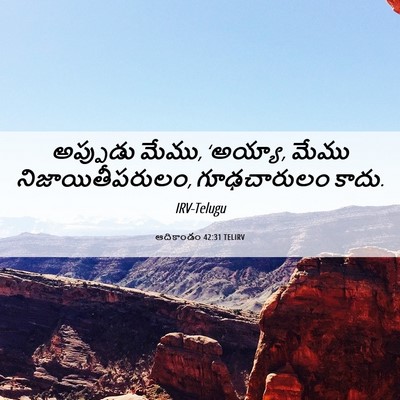 Picture 06 - ఆదికాండం 42:31 TELIRV - అప్పుడు మేము, - Bible Verse Picture