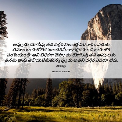 Picture 06 - ఆదికాండం 45:1 TELIRV - అప్పుడు యోసేపు తన - Bible Verse Picture