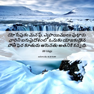 Picture 06 - ఆదికాండం 46:20 TELIRV - యోసేపుకు మనష్షే, - Bible Verse Picture