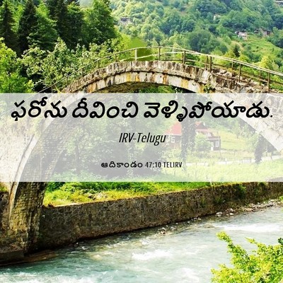 Picture 06 - ఆదికాండం 47:10 TELIRV - ఫరోను దీవించి - Bible Verse Picture