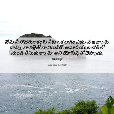 Picture 06 - ఆదికాండం 48:22 TELIRV - నేను నీ - Bible Verse Picture